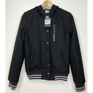 NWT Nike Destroyer Jacket Womens XS Black NWS Hooded Wool Blend Streetwear Y2K
